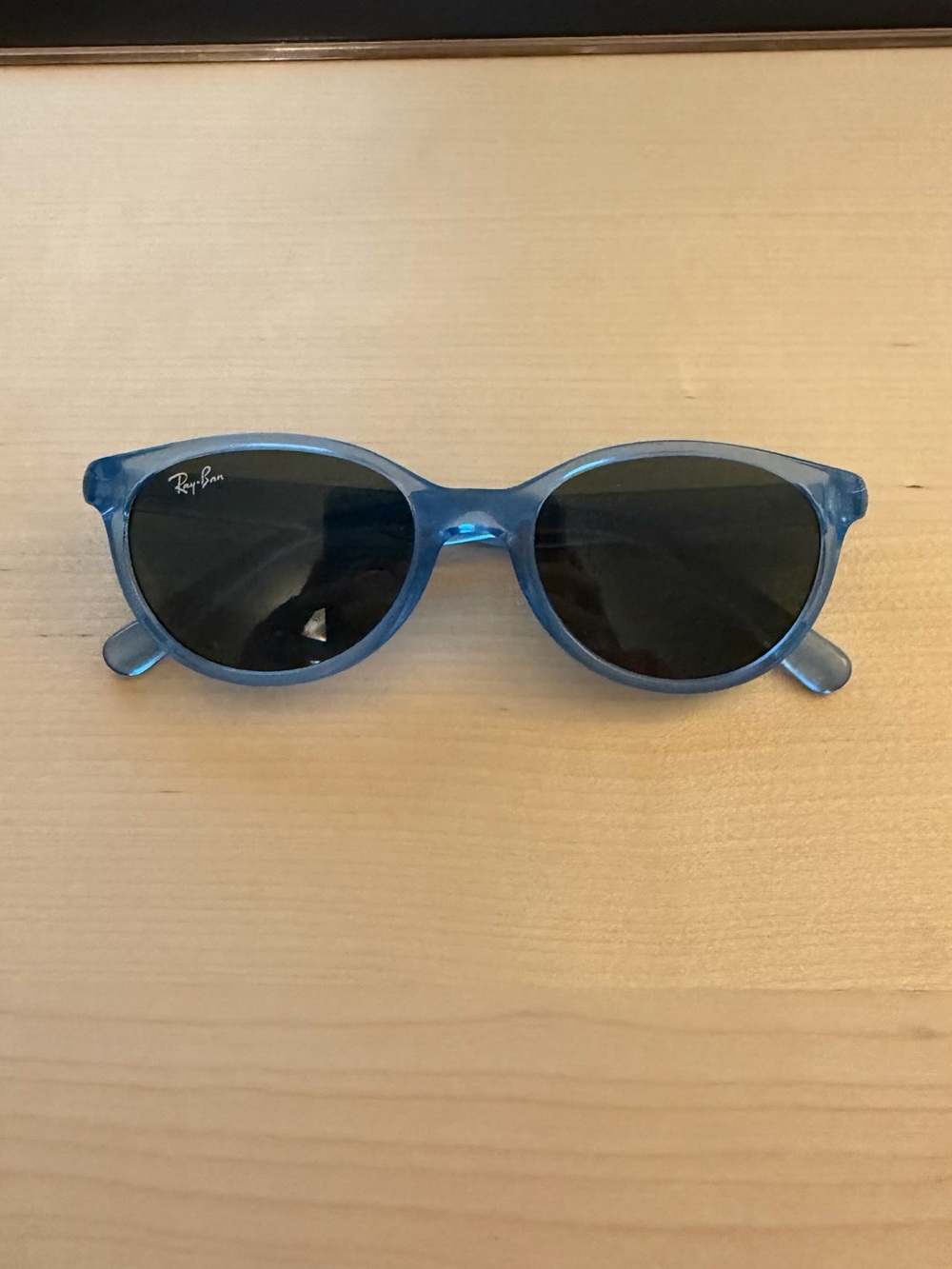 Children’s Ray-Ban Translucent Blue Oval Sunglasses